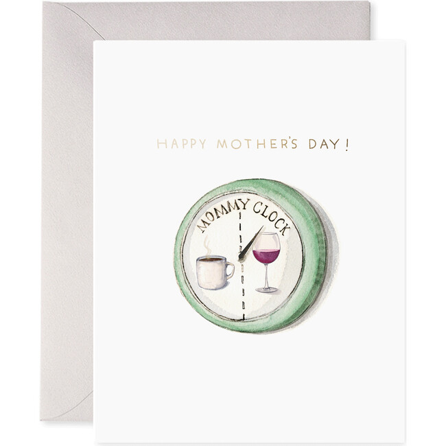 Mommy Clock Mother's Day Card, Mint