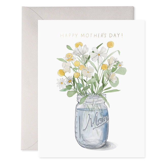 Mason Jar Mother's Day Card, Multi and Gold