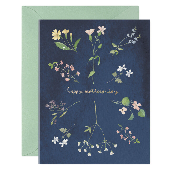 Mother's Day Wildflower Card, Blue Multi