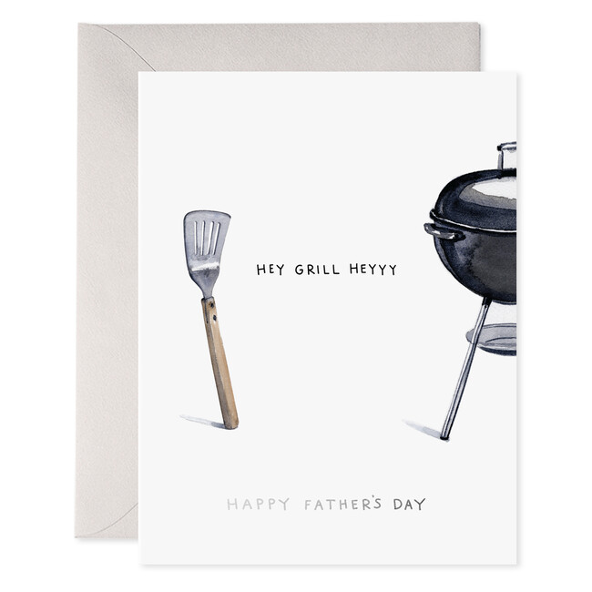 Hey Grill Heyyy Father's Day Card, Silver Foil