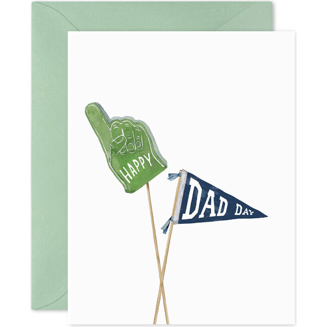 Happy Dad Day Card, Green and Navy