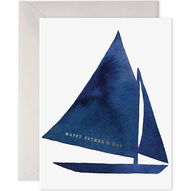 Father's Day Sailboat Card, Navy