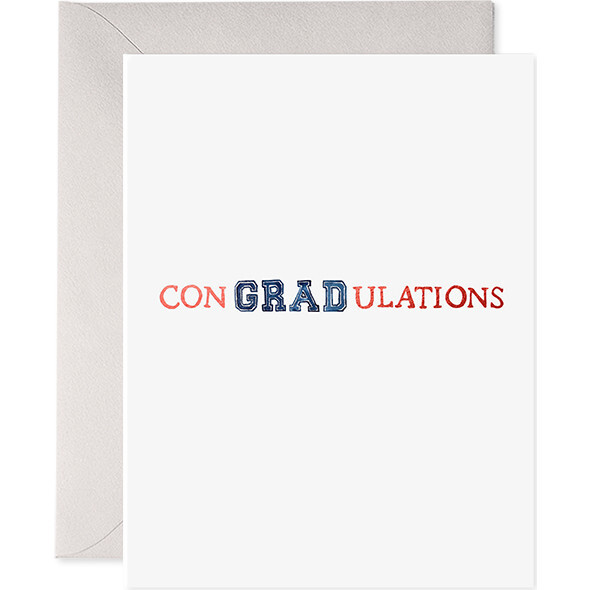 Congradulations Card, Red and Blue