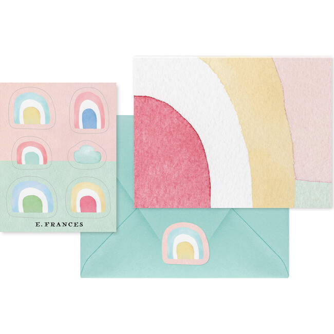 Dreamy Rainbow Notecard + Sticket Set, Multi