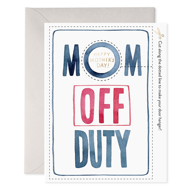 Door Hanger Mother's Day Card, Blue and Red