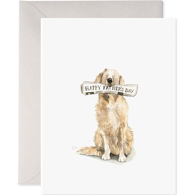 Doggy Dad Father's Day Card, Brown