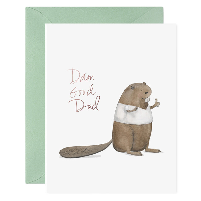 Dam Good Dad Father's Day Card, Brown