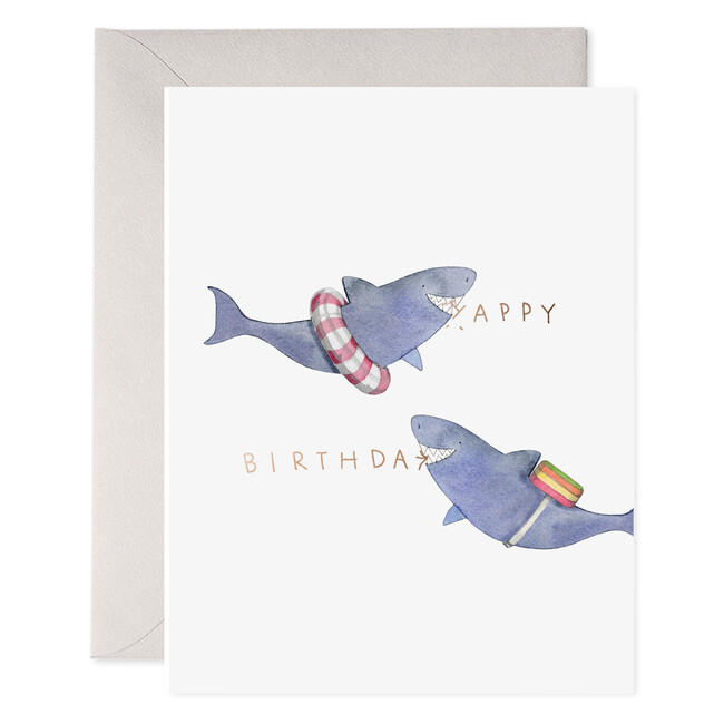 Bitten Birthday Card, Sharks