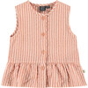 Striped Top, Terra Cotta - Shirts - 1 - thumbnail