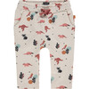 Animal Printed Sweatpants, Ivory - Sweatpants - 1 - thumbnail
