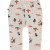 Animal Printed Sweatpants, Ivory - Sweatpants - 2