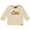 Dog Long Sleeve Top, Cream - Shirts - 1 - thumbnail