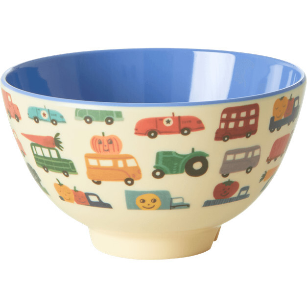 Small Melamine Bowl, Happy Cars