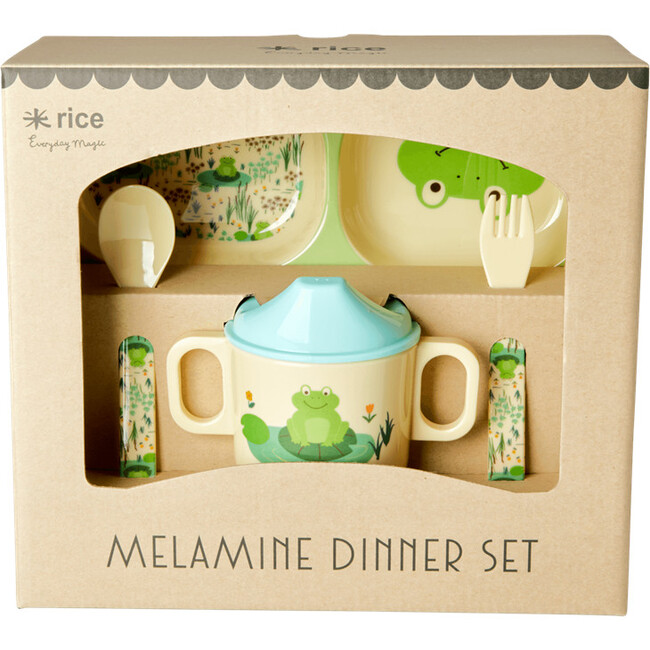 Melamine Baby Dinner Set in Gift Box, Frog
