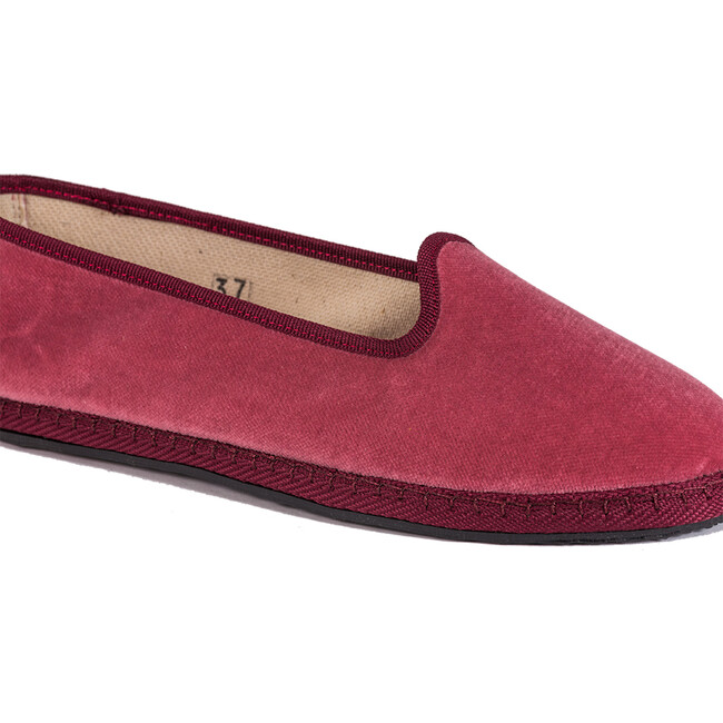 Womens' Velvet Shoes, Pink - Slip Ons - 3