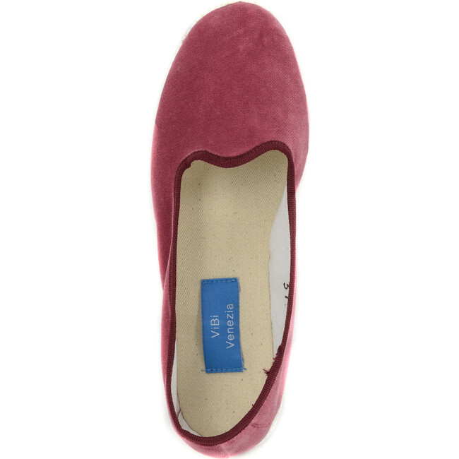 Womens' Velvet Shoes, Pink - Slip Ons - 4