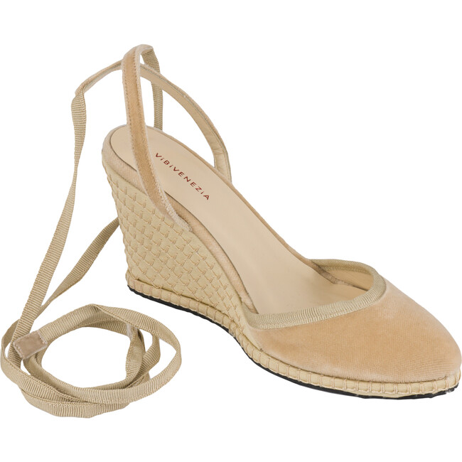 Women's Palude Laces Wedges, Beige
