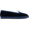Velvet Shoes, Blue - Slip Ons - 1 - thumbnail