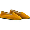 Velvet Shoes, Yellow - Slip Ons - 4