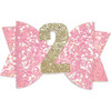 2nd Birthday Bow Clip, Pink - Hair Accessories - 1 - thumbnail
