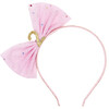 2nd birthday Bow Hard Headband, Pink - Hair Accessories - 1 - thumbnail