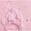 5th Birthday Bow Hard Headband, Pink - Hair Accessories - 5 - thumbnail