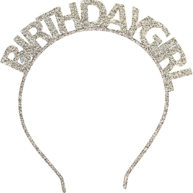 Birthday Girl Hard Headband, Silver