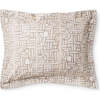 Set of 2 Maze Kuba Cloth Standard Pillow Shams, Ecru - Shams - 1 - thumbnail