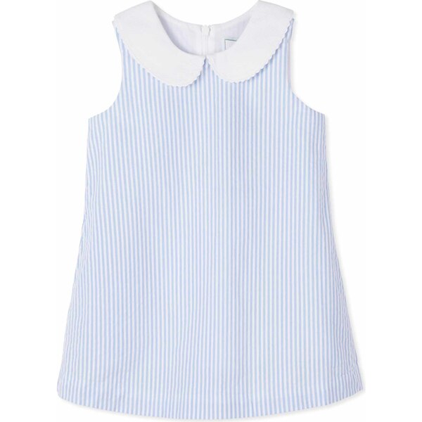 Maddie Dress, Vista Blue Seersucker Classic Prep Dresses