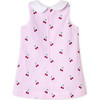 Maddie Dress Cherries Embroidery, Cherries on Pink Stripe - Dresses - 2