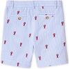 Hudson Short Lobster Embroidery, Lobsters on Vista Blue Seersucker - Shorts - 2