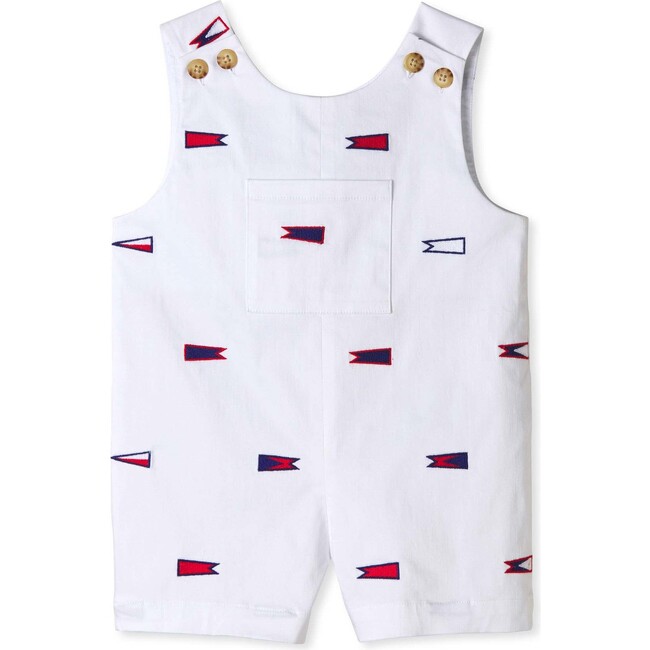 James Shortall Burgee Embroidery, Burgees on Bright White - Overalls - 1