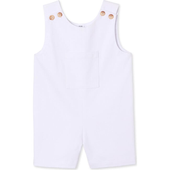 James Shortall Solid Pique, Bright White - Overalls - 2