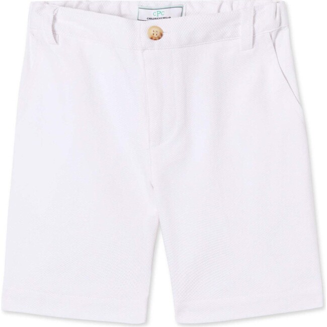 Hudson Shorts Solid Pique, Bright White
