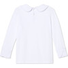 Long Sleeve Isabelle Peter Pan Top, Bright White with Bright White Ric Rac - Shirts - 2