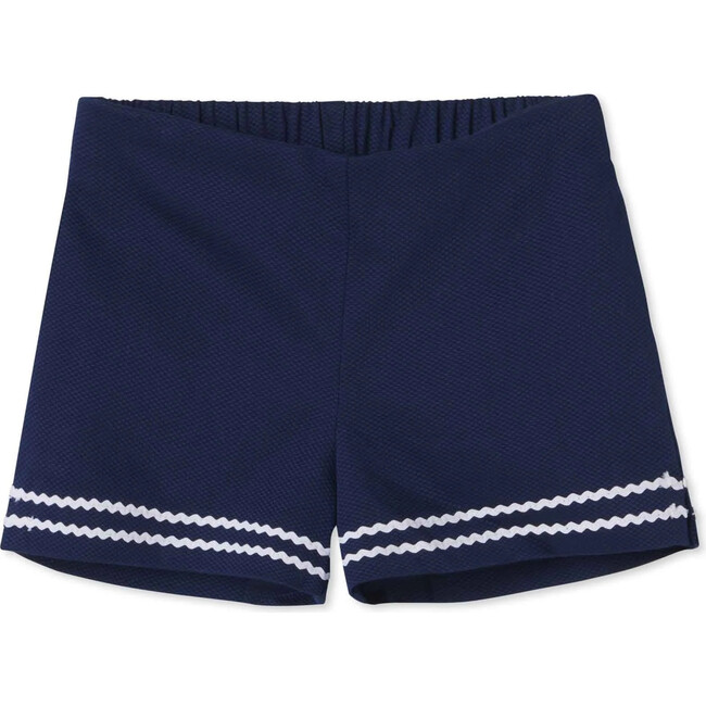 Harper Short Solid Pique, Medieval Blue - Shorts - 1 - zoom