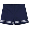 Harper Short Solid Pique, Medieval Blue - Shorts - 1 - thumbnail