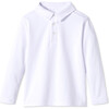 Long Sleeve Hayden Polo Solid, Bright White - Polo Shirts - 1 - thumbnail
