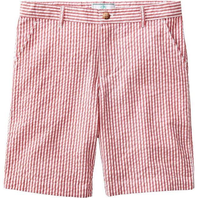 Hudson Shorts Seersucker, Lollipop Red Seersucker - Shorts - 1