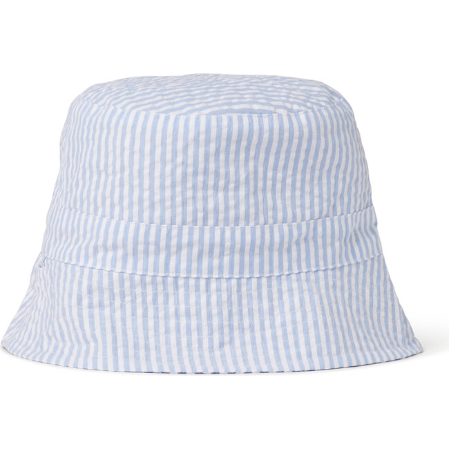 Blake Baby Reversible Bucket Hat Seersucker, Vista Blue Seersucker - Hats - 1
