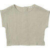 Lou Shell Top, Green Tea - Shirts - 1 - thumbnail