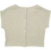 Lou Shell Top, Green Tea - Shirts - 3