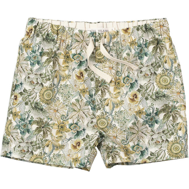 Remi Beach Short, Green Garden - Shorts - 1