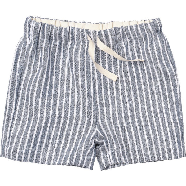 Remi Beach Short, Chambray Stripe - Petits Vilains Shorts | Maisonette