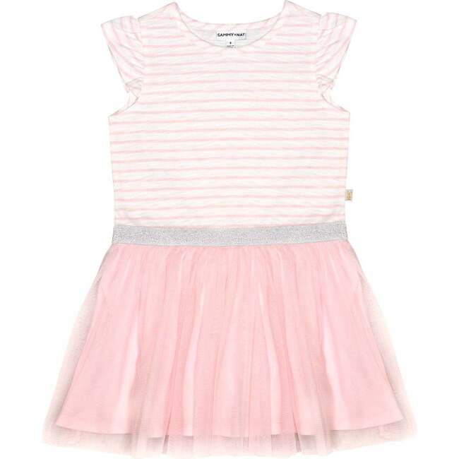 Molly Tulle Dress, Pink Stripe - Dresses - 1