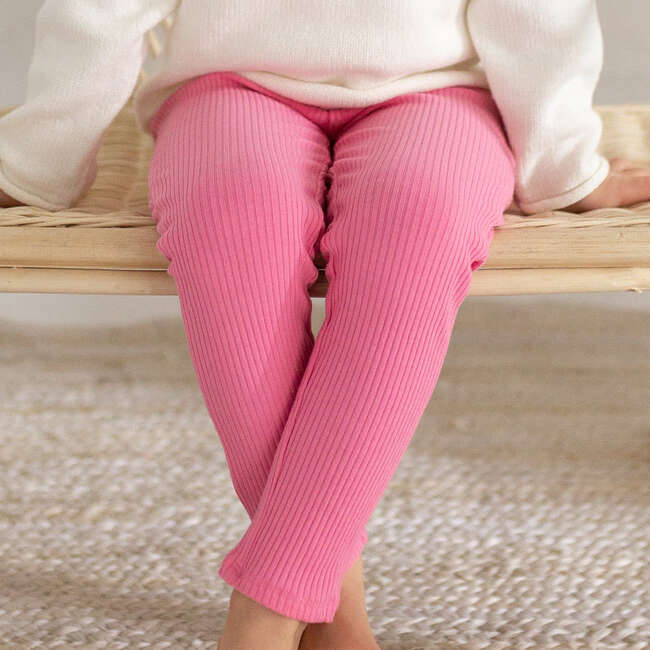 Ruby Ribbed Legging, Pink