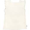 Amie Ruffle Tank, Ivory - Shirts - 1 - thumbnail