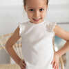 Amie Ruffle Tank, Ivory - Shirts - 2