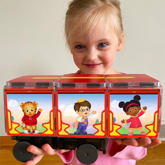 Daniel Tiger's Neighborhood, Ride Along Trolley Magna-Tiles Structure Set - Magnetic Tiles - 5