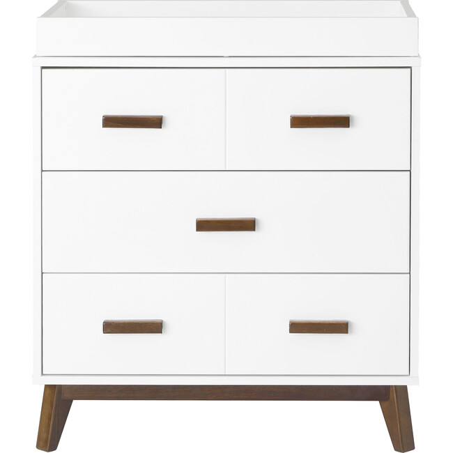 Scoot 3-Drawer Changer Dresser with Removable Changing Tray, White